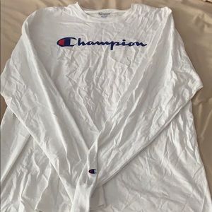 White Champion Long Sleeve